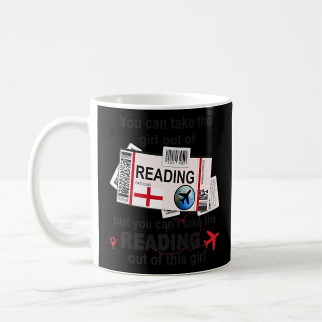 Reading Girl  Reading Boarding Pass  Reading  Coffee Mug (Left)