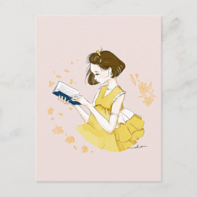 Reading girls postcard (Front)