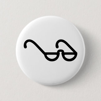 reading glasses 6 cm round badge