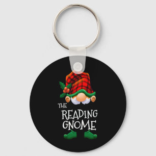 Reading Gnome Funny Matching Family Christmas Part Key Ring