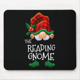 Reading Gnome Funny Matching Family Christmas Part Mouse Mat