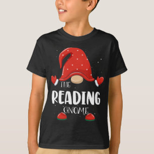 Reading Gnome Matching Family Christmas Pajama T-Shirt