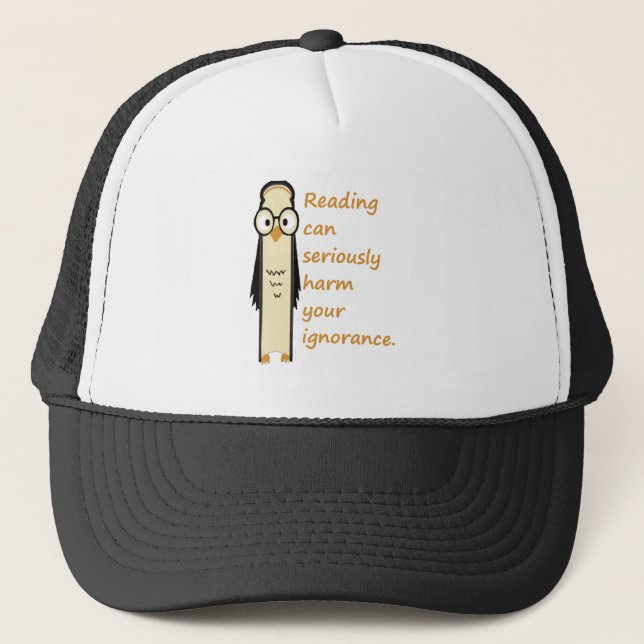 Reading Harm Ignorance Inspirational Quote Trucker Hat (Front)
