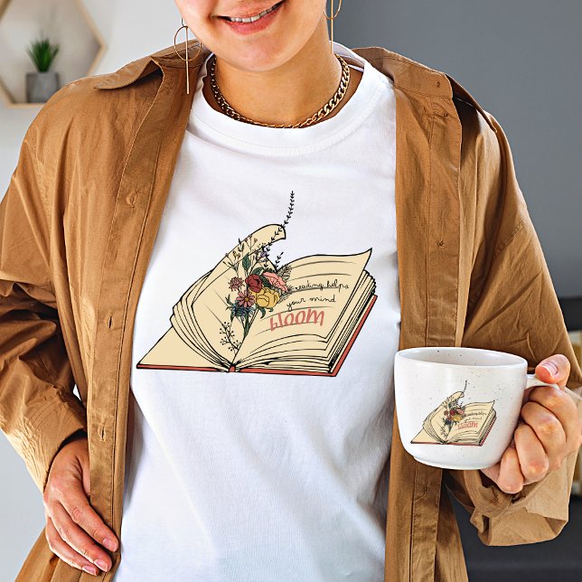 Reading helps your mind bloom Wildflower women T-Shirt (Creator Uploaded)