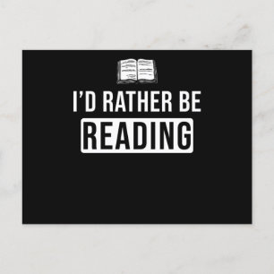 Reading Hobby Gift Book Saying Postcard