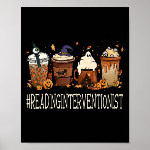 Reading Interventionist Horror Fall Coffee Hallowe Poster