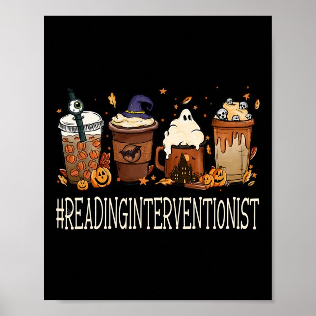 Reading Interventionist Horror Fall Coffee Hallowe Poster (Front)