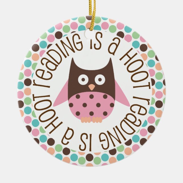 Reading Is A Hoot Ornament (Front)