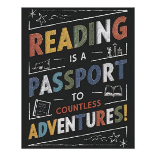 Reading Is a Passport to Countless Adventures Post Poster