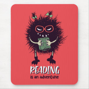 Reading is adventure funny teacher mouse mat