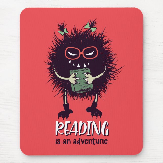 Reading is adventure funny teacher mouse mat (Front)