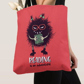 Reading is adventure funny teacher tote bag