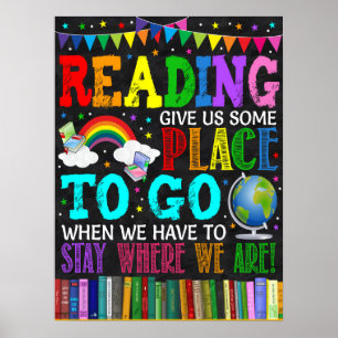 Reading is an Adventure Classroom Poster