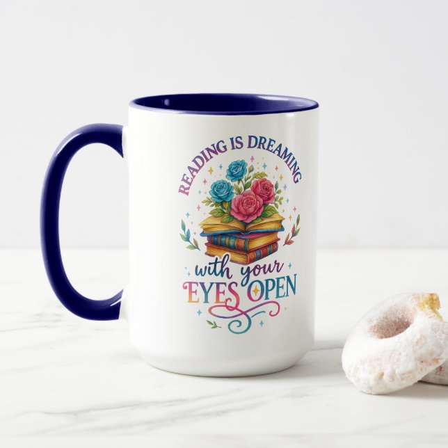 Reading Is Dreaming....  Mug (With Donut)