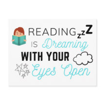 Reading Is Dreaming With Your Eyes Open Postcard