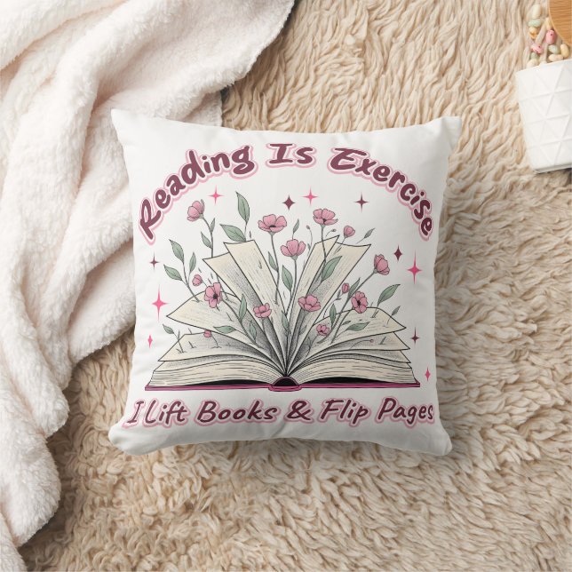 Reading Is Exercise....  Cushion (Blanket)