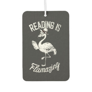 Reading Is Flamazing Funny Book Reading Lovers Car Air Freshener