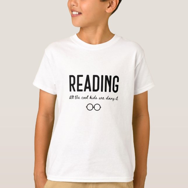 Reading is For Cool Kids Dark Lettering T-Shirt (Front)