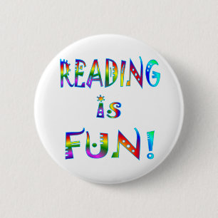 Reading is Fun 6 Cm Round Badge