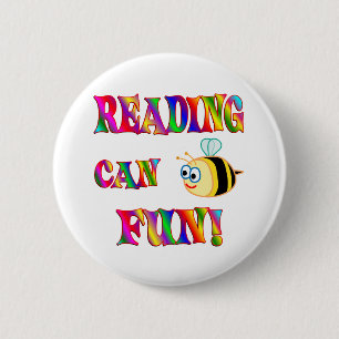 Reading is Fun 6 Cm Round Badge