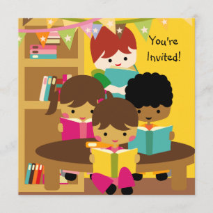 Reading is Fun Birthday Invitation