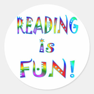 Reading is Fun Classic Round Sticker