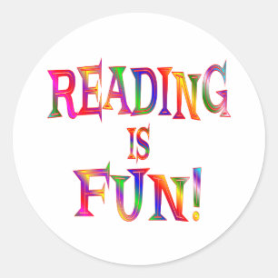 Reading is Fun Classic Round Sticker