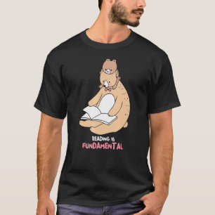 Reading Is Fundamental  Bear Reading Bookworm Poet T-Shirt