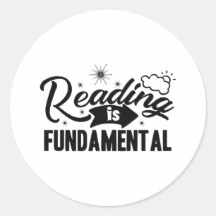 Reading is fundamental classic round sticker