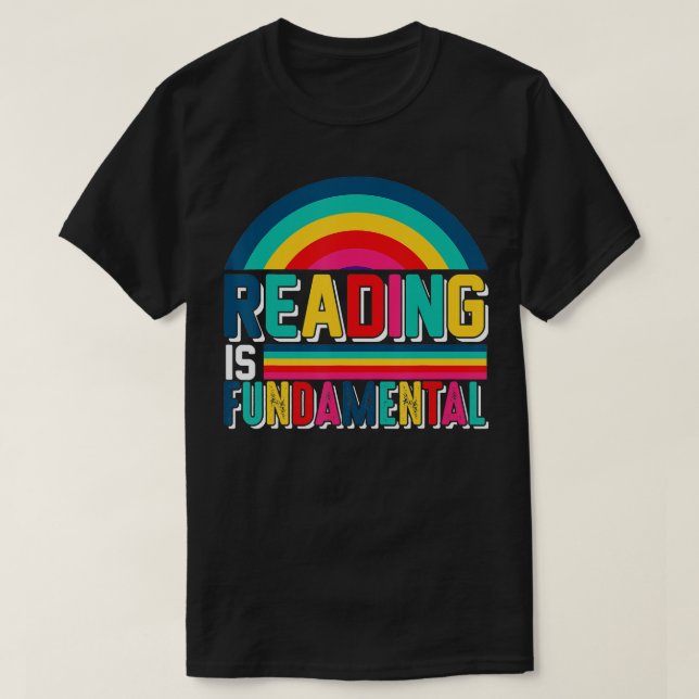 Reading is Fundamental Poetry Bookworm And Book Re T-Shirt (Design Front)