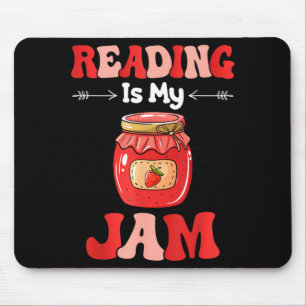 Reading is jam women funny love to read books boy mouse mat