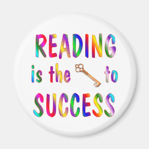 Reading is Key to Success Magnet