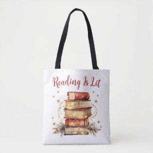 Reading Is Lit, Book Lover Tote Bag