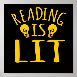 Reading Is Lit English Language Teacher Student Poster