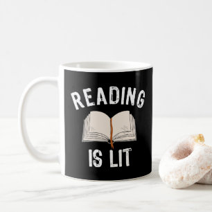 Reading Is Lit - literature reading books Vintage Coffee Mug