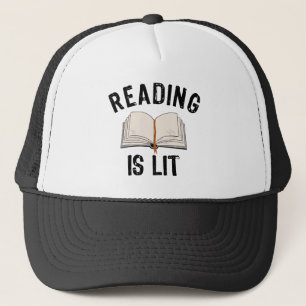 Reading Is Lit - literature reading books Vintage Trucker Hat