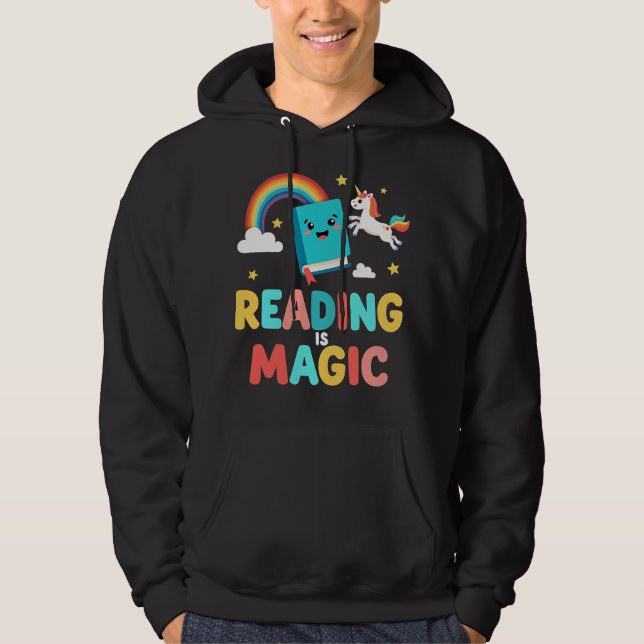 Reading is Magic Book Lover Hoodie (Front)