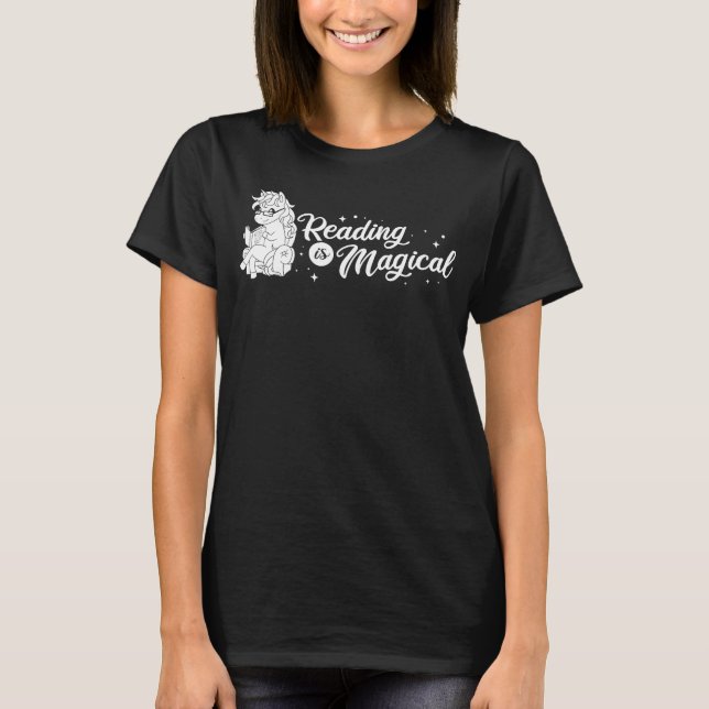 Reading Is Magical  Librarian Reader Book T-Shirt (Front)