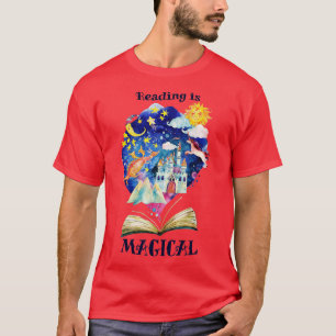 Reading is Magical Library Book Worm Teacher Libra T-Shirt