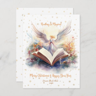 Reading is Magical Snowflake Design Holiday Card