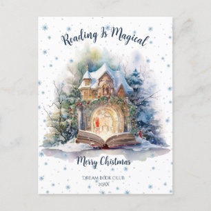 Reading is Magical Snowflake Design Postcard
