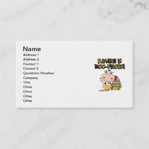 Reading is Moo-velous Business Card