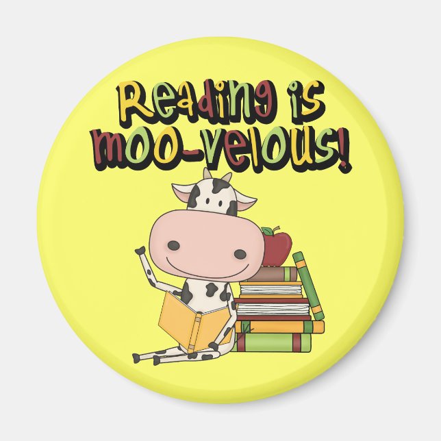 Reading is Moo-velous Magnet (Front)