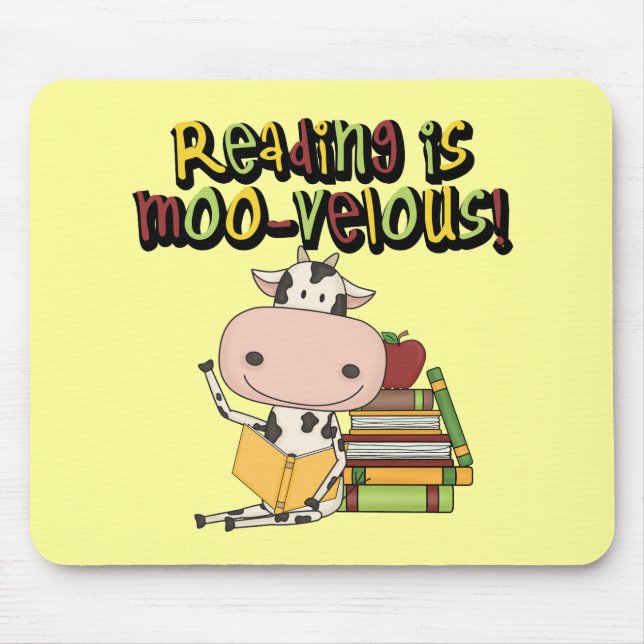 Reading is Moo-velous Mouse Mat (Front)