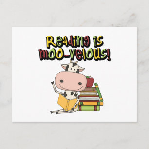 Reading is Moo-velous Postcard