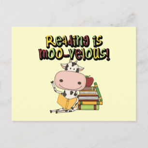 Reading is Moo-velous Postcard