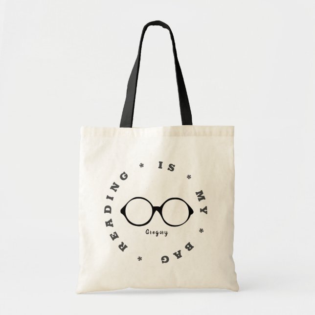Reading Is My Bag Eyewear Fashion YA Eco Tote Bag (Front)