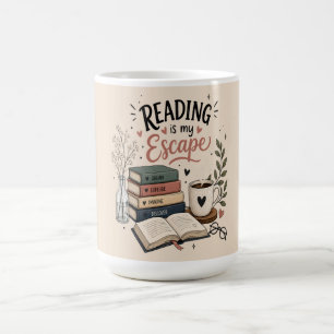 Reading Is My Escape - Cosy Book Lover Planner Coffee Mug