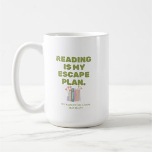 Reading is My Escape Plan - Cozy Book Lover's Desi Coffee Mug