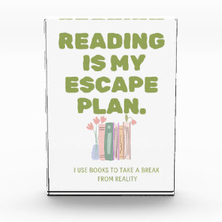 Reading is My Escape Plan - Cozy Book Lover's Desi Photo Block